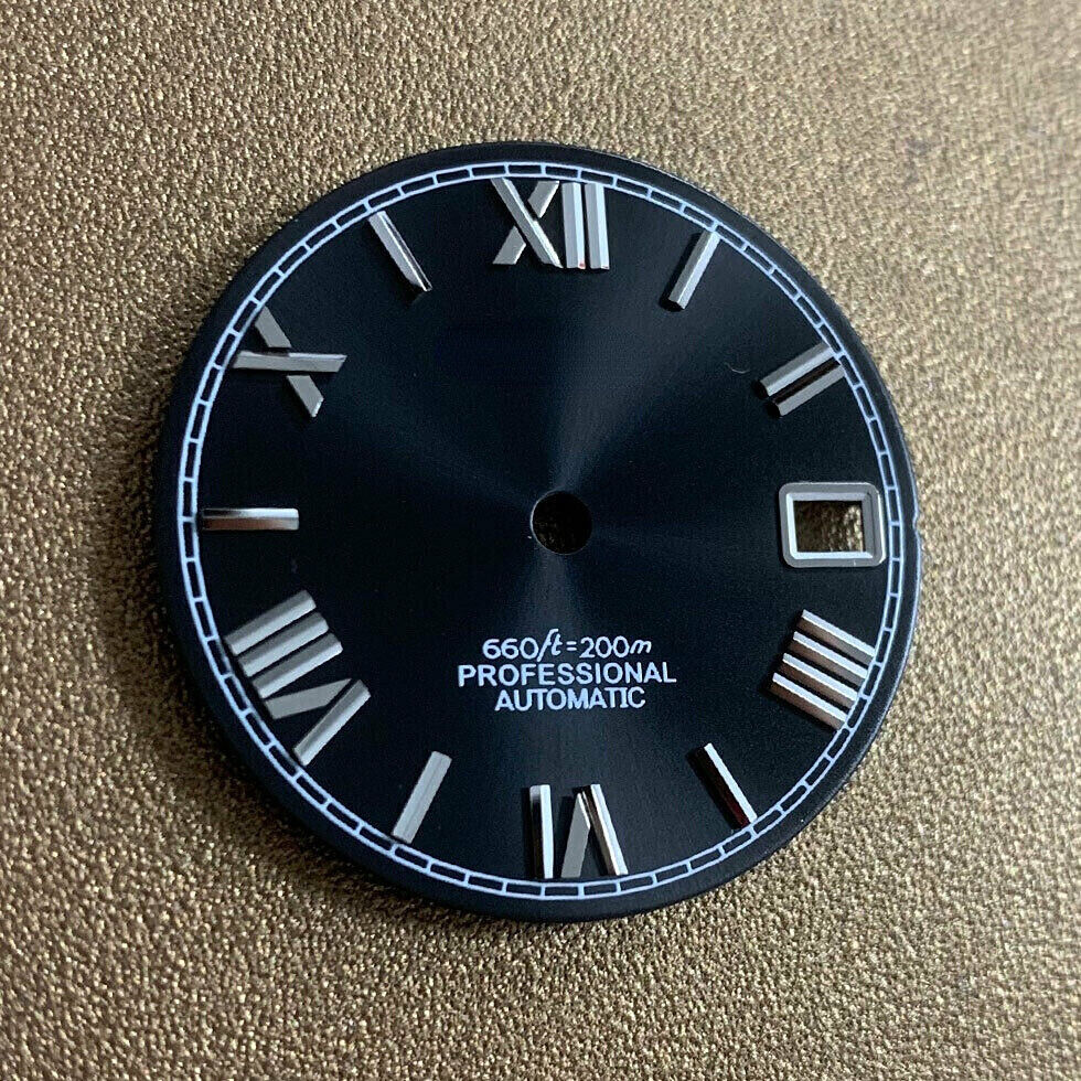 Cadran de montre à chiffres romains de 28,5 mm, compatible avec les pièces de montre à mouvement NH35 et NH36