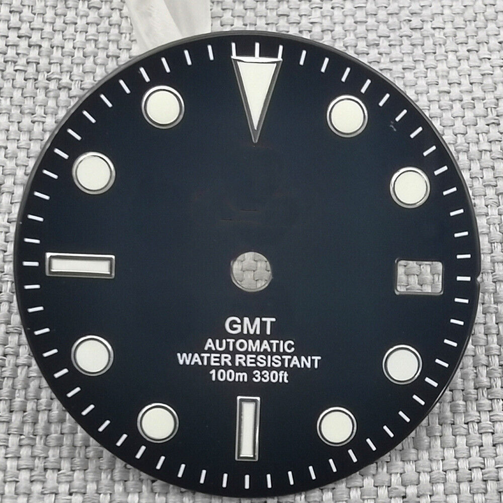 29mm Watch Dial with Green Luminous for NH34 Movement MOD GMT Multiple Color