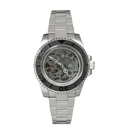 NH70 Caja de reloj de acero inoxidable de 40mm Cristal de zafiro Esfera hueca Manecillas luminosas