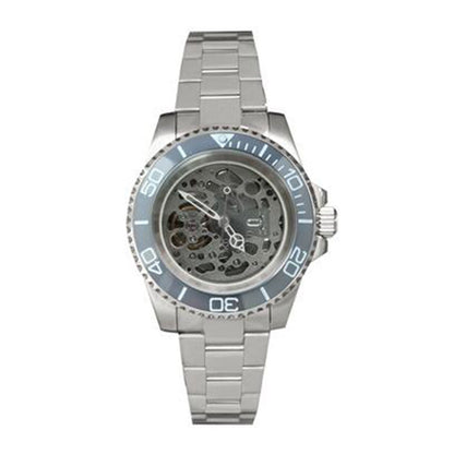 NH70 Caja de reloj de acero inoxidable de 40mm Cristal de zafiro Esfera hueca Manecillas luminosas
