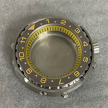 10 Colors 45MM Watch Case Mineral Glass Case Flat Ceramic Ring for NH35/NH36