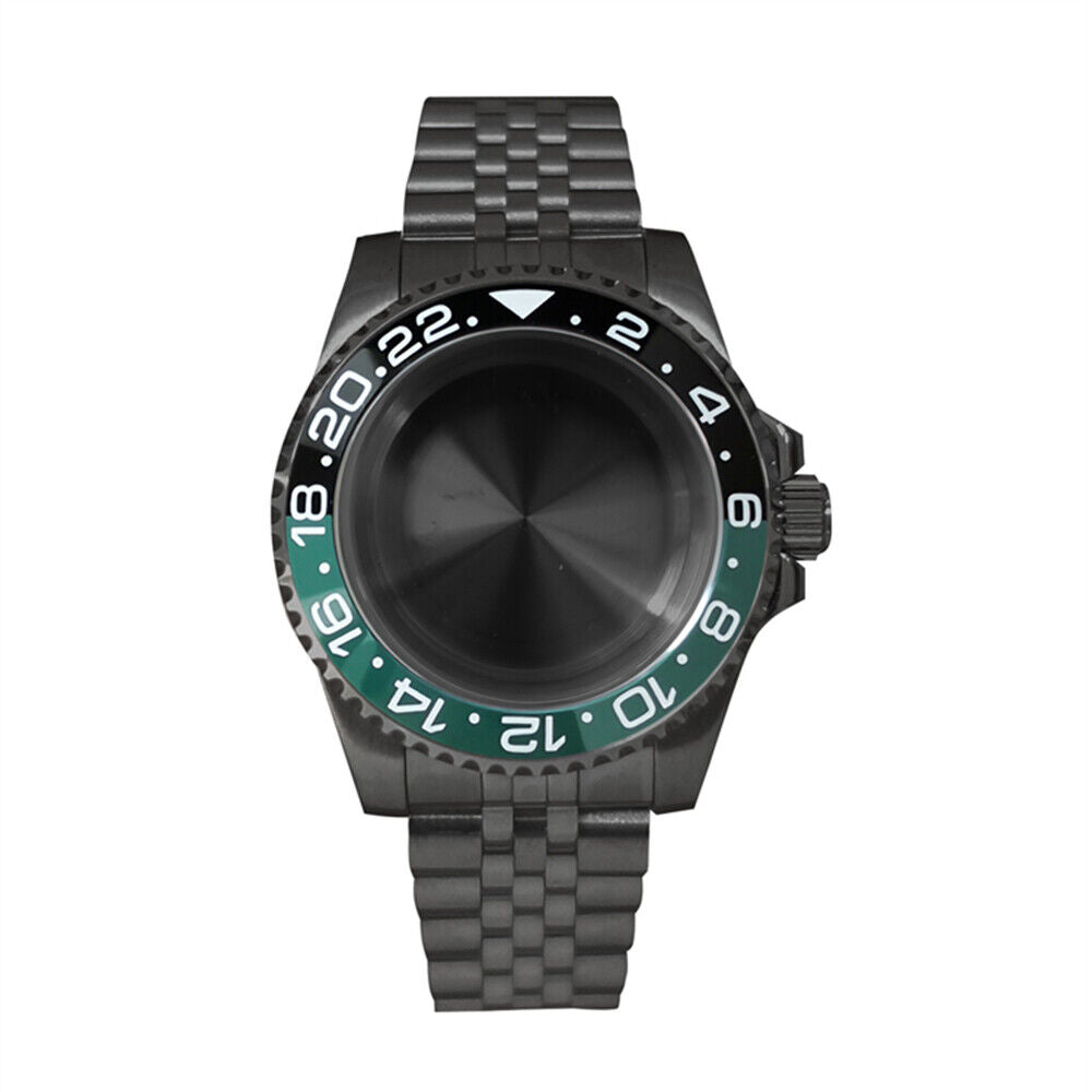 Boîtier de montre en verre saphir 40 mm pour mouvement NH35/NH36, boîtier modifié 