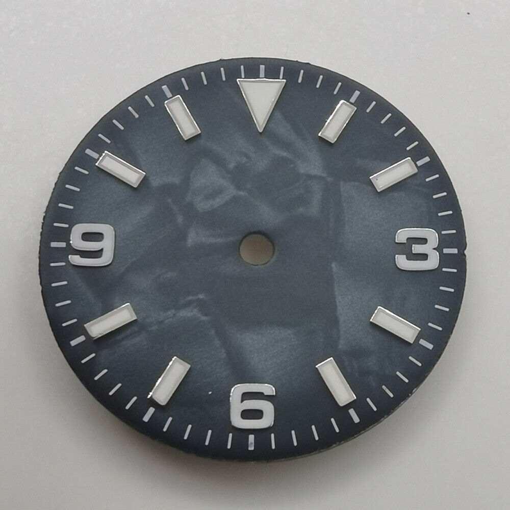 Montre à cadran vert lumineux en coquillage naturel de 29 mm, compatible avec le mouvement NH35 B-2