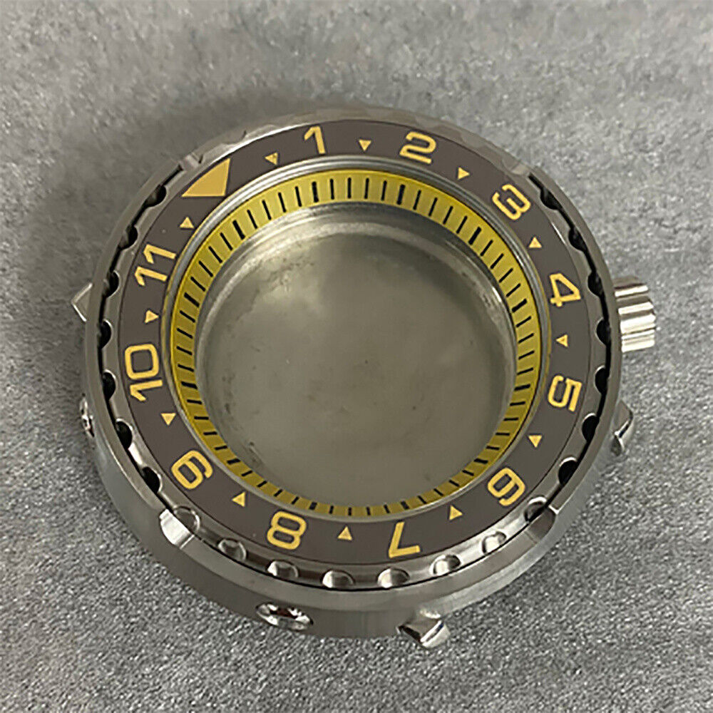 10 Colors 45MM Watch Case Mineral Glass Case Flat Ceramic Ring for NH35/NH36