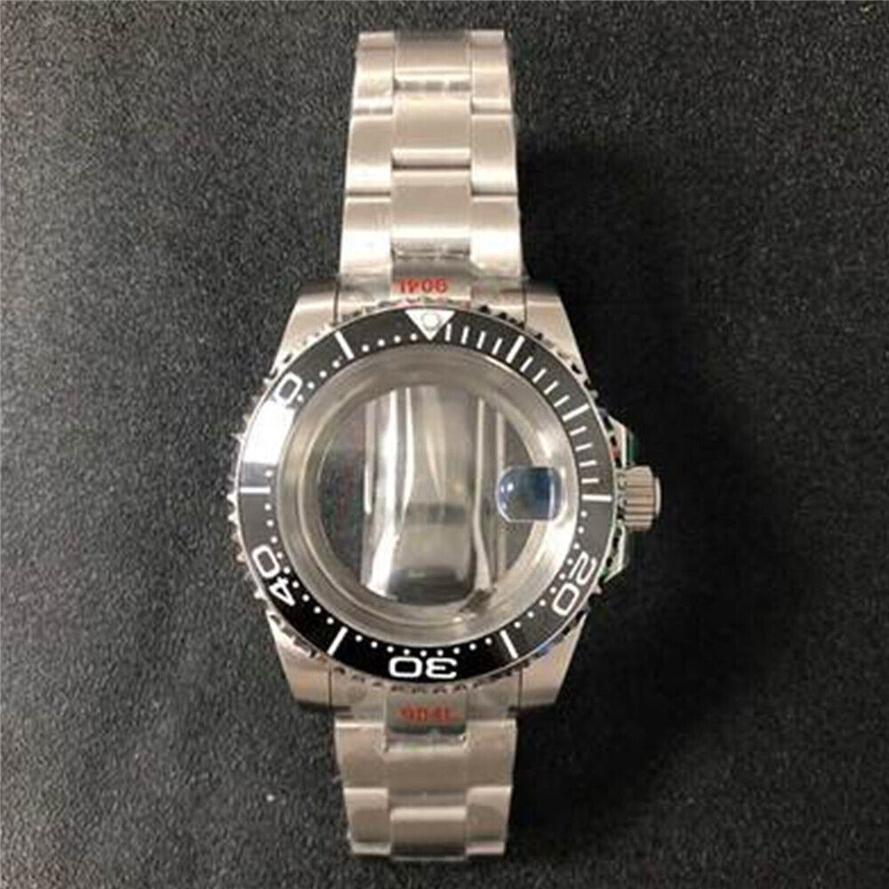 22 Farben 40MM Saphirglas Uhrengehäuse Transparenter Boden + Armband für NH35/NH36 