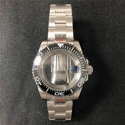 22 Farben 40MM Saphirglas Uhrengehäuse Transparenter Boden + Armband für NH35/NH36 