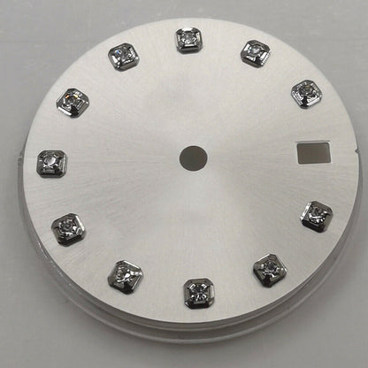 29 mm Zifferblatt ohne Leuchtmasse, geeignet für NH35 NH36 Uhrwerk, Imitation Diamond Nail