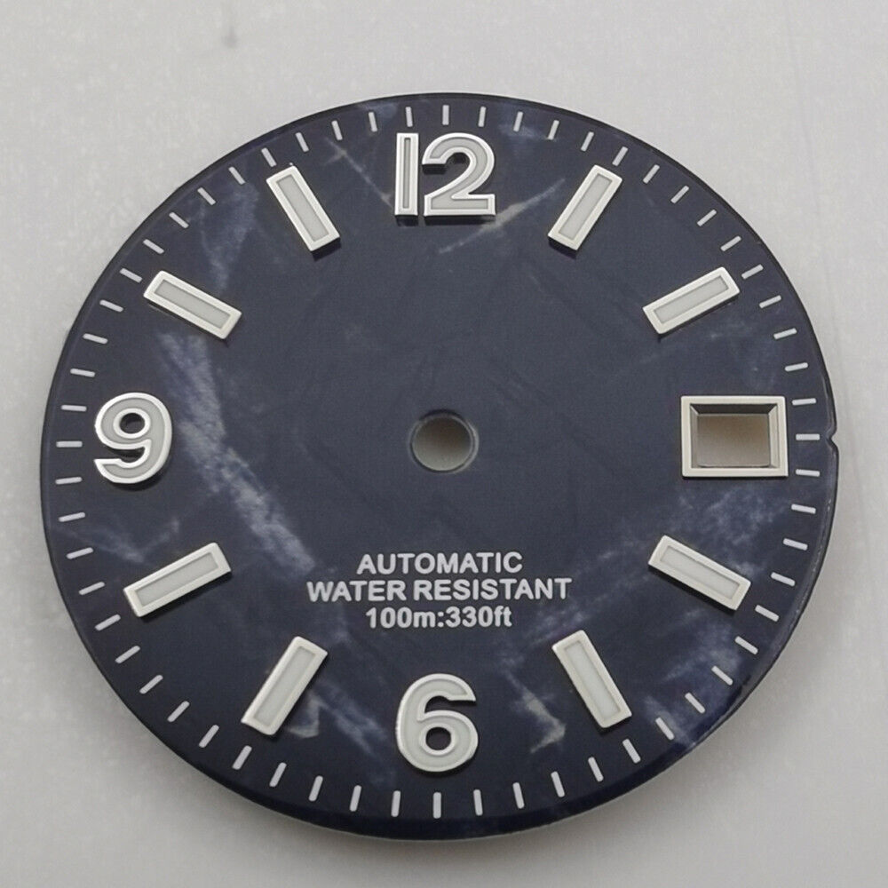 NEW 29mm Watch Dial 3D Printed Green Luminous Suitable for NH35 NH36 Movement