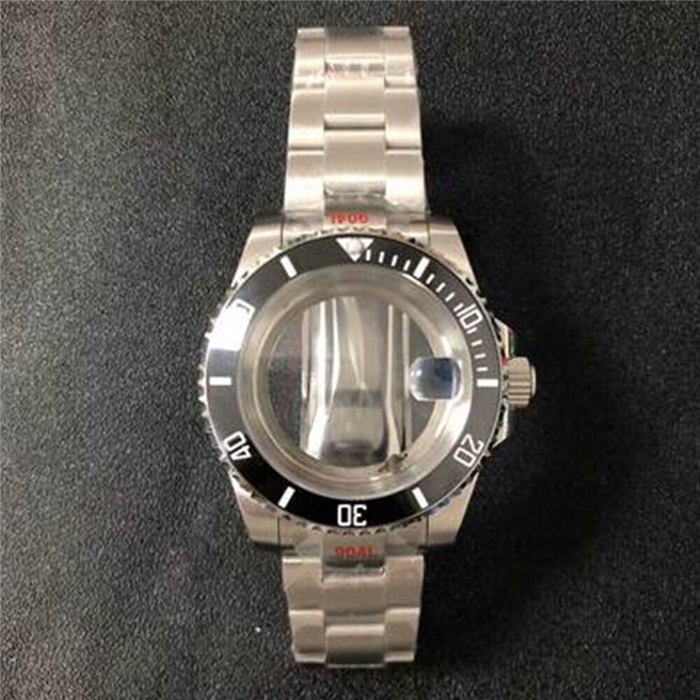 22 Farben 40MM Saphirglas Uhrengehäuse Transparenter Boden + Armband für NH35/NH36 