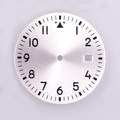 Cadran de montre lumineux vert de 33,80 mm, compatible avec les mouvements NH35/35A et NH36/36A