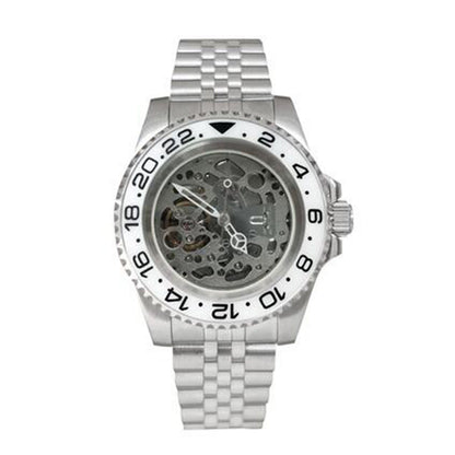 NH70 40mm stainless steel watch case, sapphire glass, hollow dial, luminous hands for night visibility