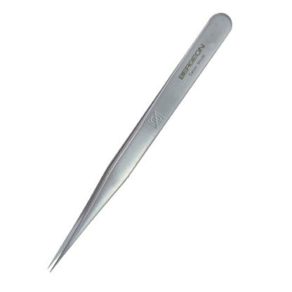Bergeon 7024 anti-magnetic tweezers for precision watch repair and delicate accessory adjustments.
