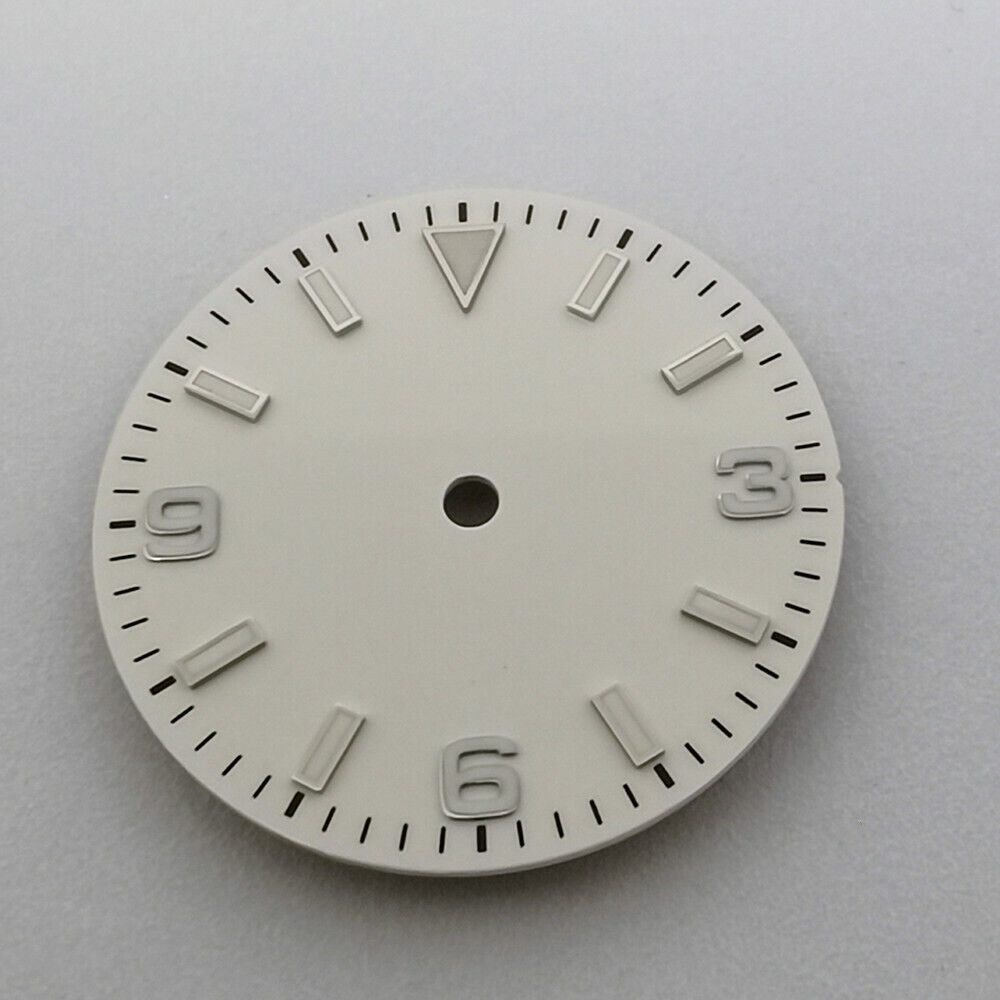 29mm Oyster 369 green lume watch dial, fits NH35/NH36 MZ2813 movements, precise design.