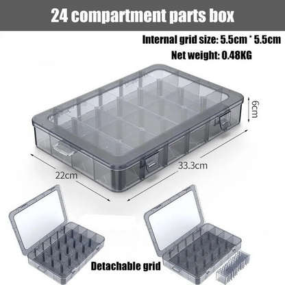 Plastic Container Box for Tools Case Screw Jewelry PartsTransparent Storage