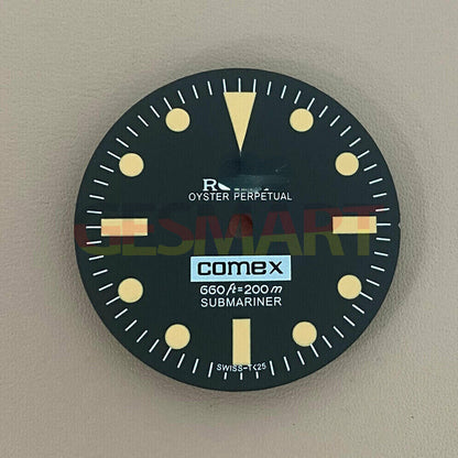 Cadran de montre rétro 28,5 mm, vert lumineux, compatible avec les mouvements NH35/8215/2836 #XE5