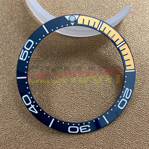 38mm/30.8mm Orange Dark Blue Ceramic Watch Bezel Insert Watch Parts