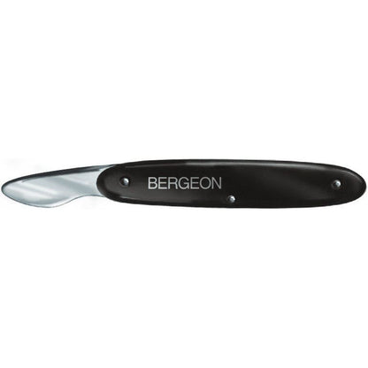 Bergeon 4932 watch case knife with stainless steel blade for precise bezel and caseback opening in watch repair.