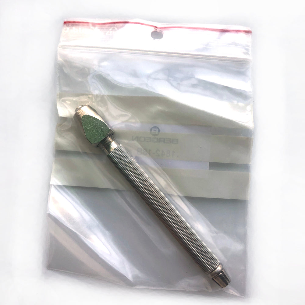 Bergeon 1842-18B pin vise with square head, precision tool for watch repair, adjustable 0-2mm range.