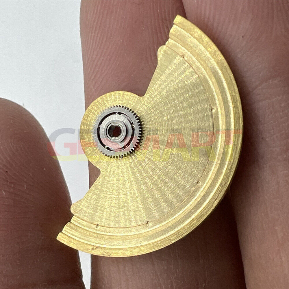 Golden Line Wave carved rotor oscillating weight for Miyota NH35 NH36 watch movements, improving accuracy.