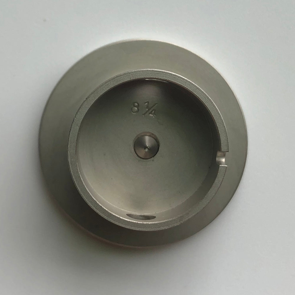 Bergeon 1997 DI 814 watch movement holder with center screw, fits 8-1/4 ligne movements for accurate watch repair.