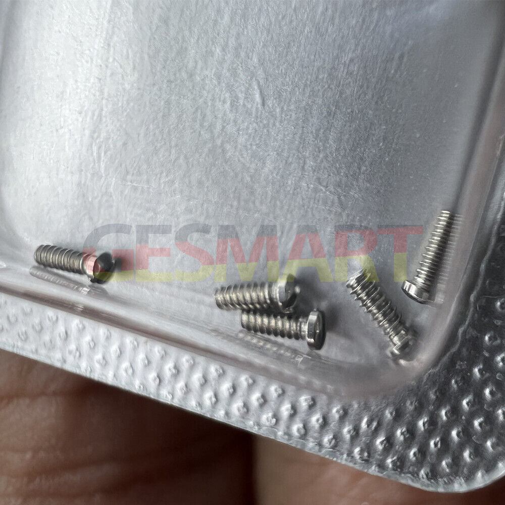Men's 3x1mm slotted watch back cover screws for Cartier watches, durable replacement parts.