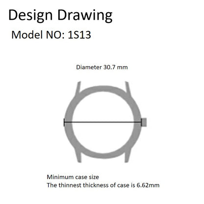 Miyota 1S13 Japan quartz watch movement showing date at 6 o?clock, precision craftsmanship by Miyota