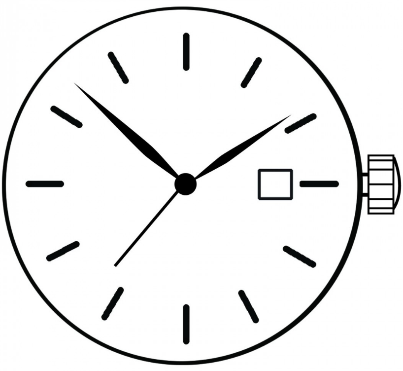 Mouvement à quartz japonais Miyota 1S13, date à 3 heures, fabriqué au Japon
