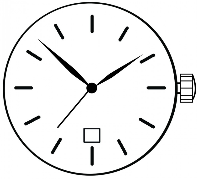 Mouvement à quartz japonais Miyota 1S13, date à 6 heures, fabriqué au Japon