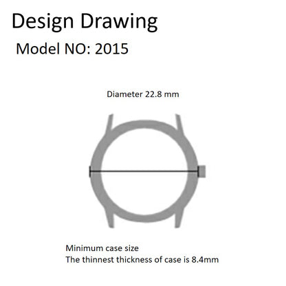 Miyota 2015 Japan quartz watch movement with date at 6 o?clock, precise timekeeping by Miyota.