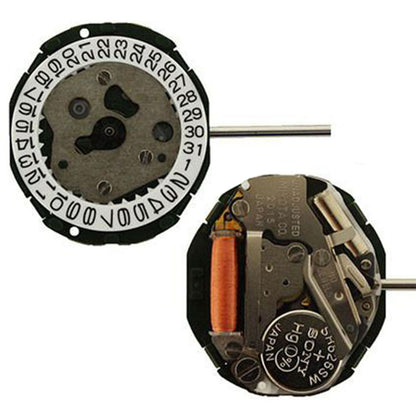 Miyota 2015 Japan quartz watch movement featuring date display at 6 o?clock, precision made in Japan.
