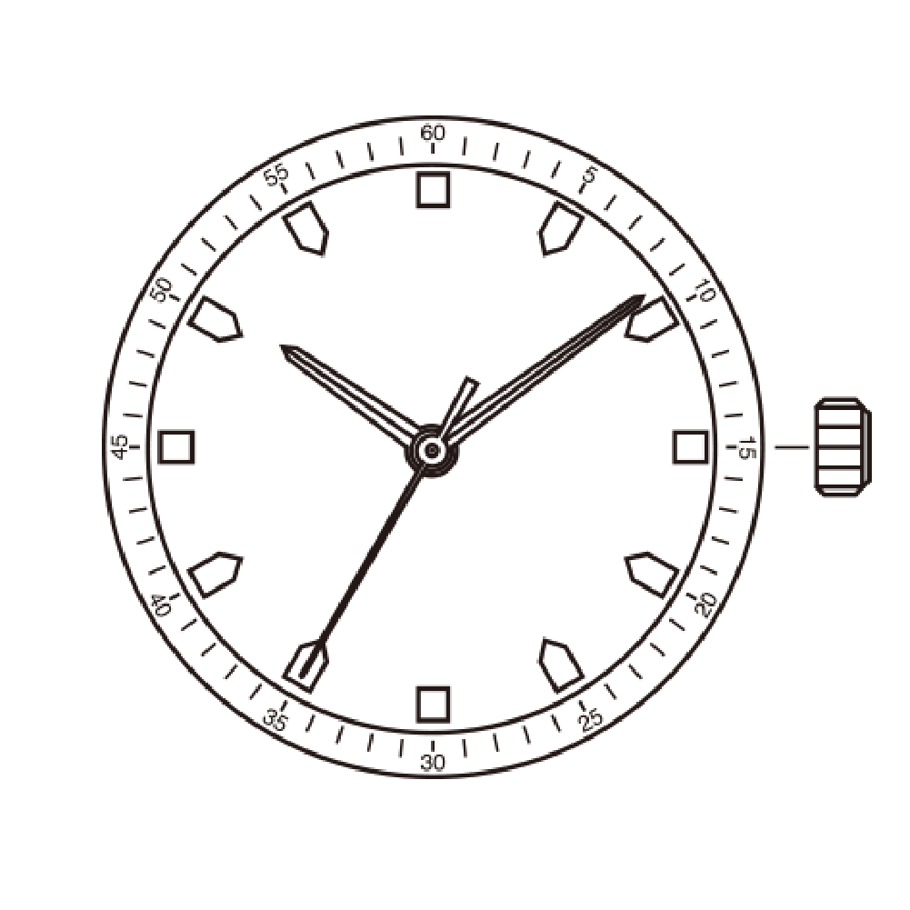 Mouvement à quartz Miyota / Citizen 2035 Japon Fabriqué au Japon