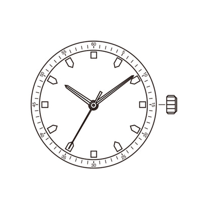 Miyota Super 2035 gold quartz watch movement, precise Japan-made mechanism for watch accessories.