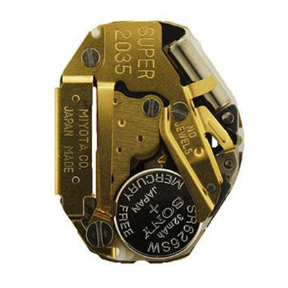 Mouvement à quartz Miyota Super 2035 Golden Japan, fabriqué au Japon