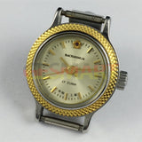 Shanghai Manual Mechanical Lady Watch Golden Nail Yellow Dial Round Case 17 Jews