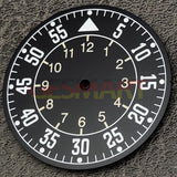 33.8mm Green Luminous Black Pilot Watch Dial for NH35 Movement Watch Repair Part