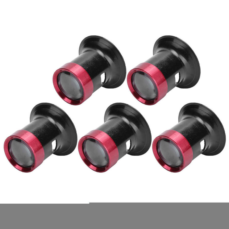 Set of 5 aluminum alloy magnifiers with 3x-20x lenses for detailed watch accessory inspection.