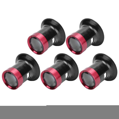 Set of 5 aluminum alloy magnifier loupes with 3x to 20x magnification for detailed watch accessory inspection.