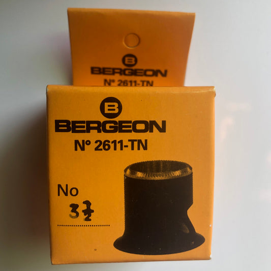 Bergeon 2611-TN-3.5 loupe with 2.8x magnification, ideal for detailed watch accessory inspection.