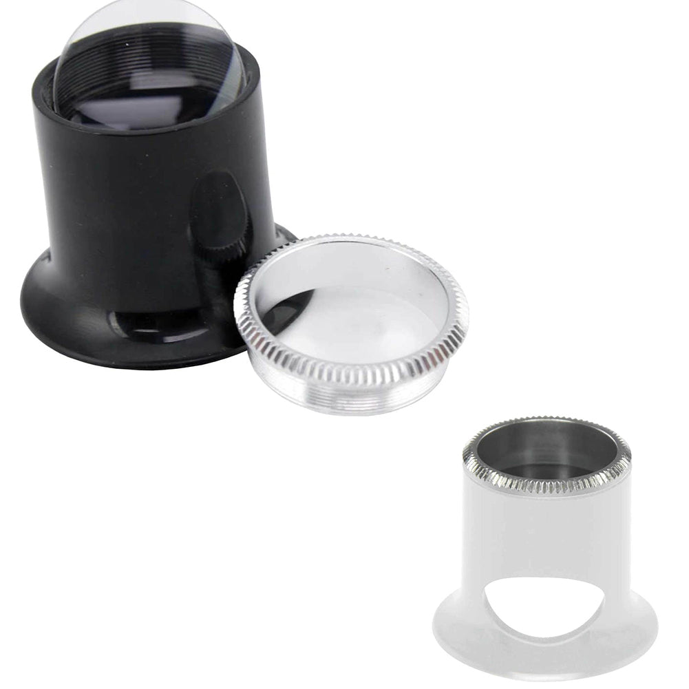 Bergeon 2611-TN jeweler's eye loupe magnifier with opening, precision watch accessory for detailed inspection.