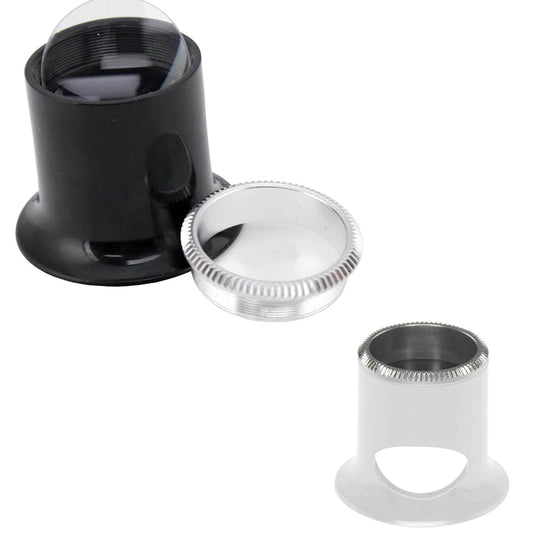 Bergeon 2611-TN jeweler's eye loupe magnifier with opening, precision watch accessory for detailed inspection.