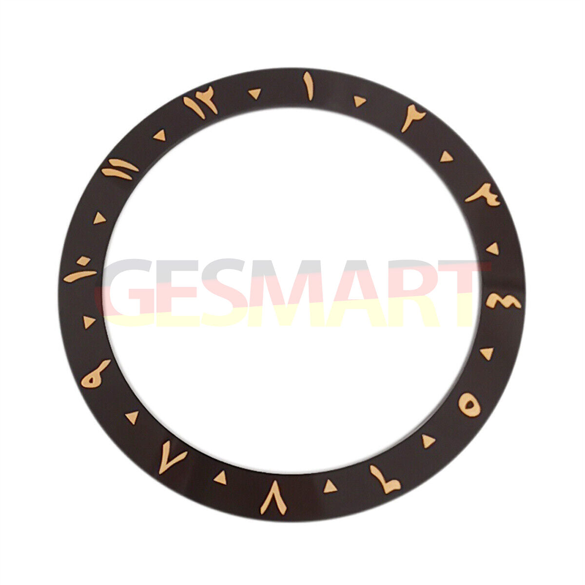 38mm Arabic Numerals 1-12 Ceramic Inclined Watch Bezel for 40mm SUB Watch Case
