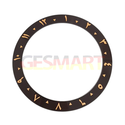 38mm Arabic Numerals 1-12 Ceramic Inclined Watch Bezel for 40mm SUB Watch Case