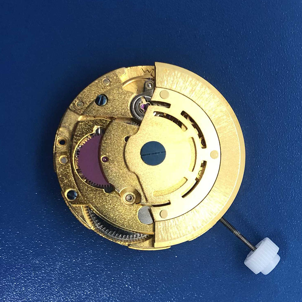 Golden DG2813 automatic watch with three hands, MINGZHU 2813 movement, sleek design for stylish timekeeping.