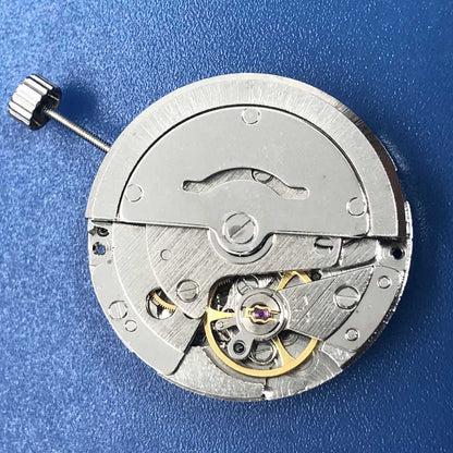 DG2813 silver mechanical watch movement with 3 hands and single calendar, precision part for watch accessories.