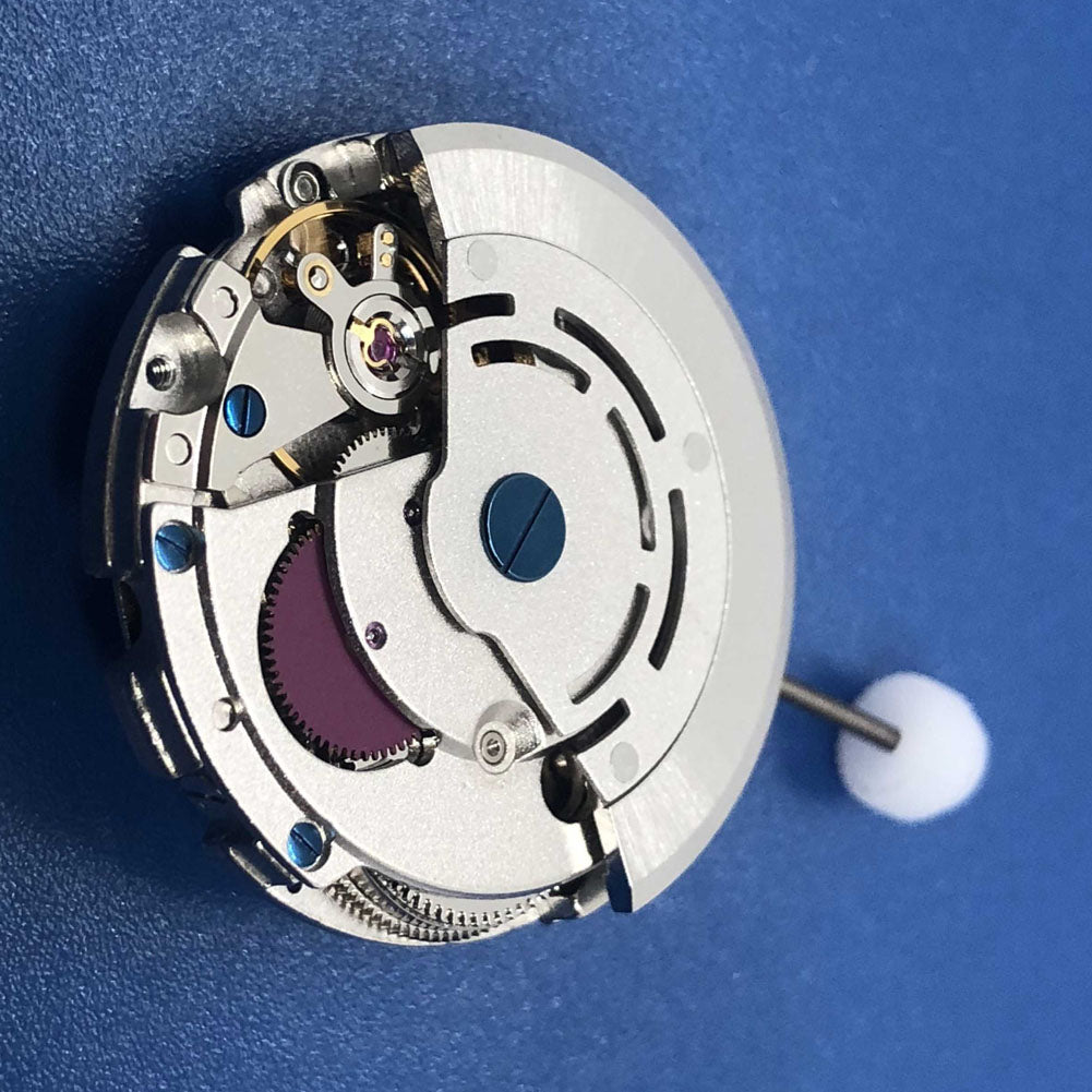 DG2813 silver automatic mechanical watch movement showcasing 24-hour display for accurate, reliable timekeeping performance.