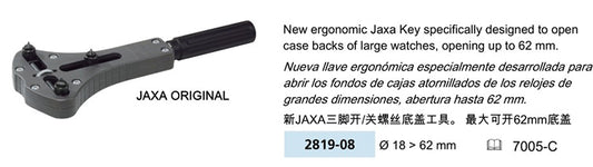 Bergeon 2819-08 Maxi Jaxa watch case opener tool for waterproof watch backs, durable and precise design.