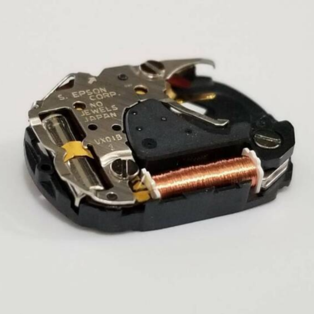 Epson VX01 quartz watch movement, precise timekeeping replacement for watch repairs
