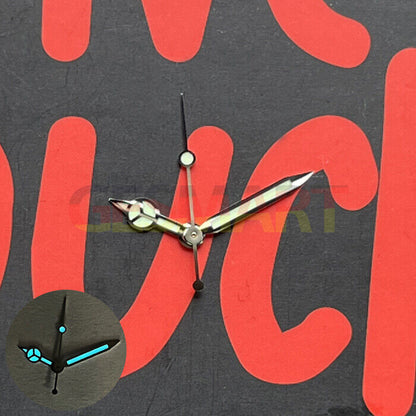 Silver and gold-trimmed C3 Super Lume watch hands for Seiko SKX/SBBN with NH35 NH36 movement.