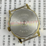 Shanghai Manual Mechanical Watch Golden Nail Square Case Gradient Brown Dial