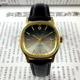 34mm Shanghai Manual Mechanical Watch Golden Nail Green Dial Round Case 17 Jews